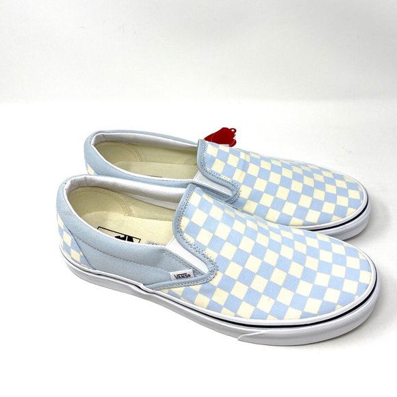 🌿Sale🌿 Vans Classic Slip On Checker Blue Canvas Sneaker Men's Size VN0A33TB42Y - Picture 3 of 10